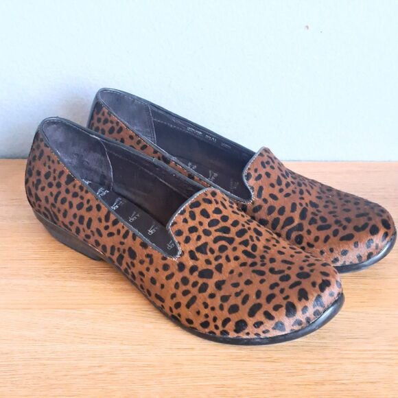 Dansko Olivia Women’s 11–11.5 41 Calf Hair Cheetah Print Leather Slip-On Loafers - Picture 1 of 10